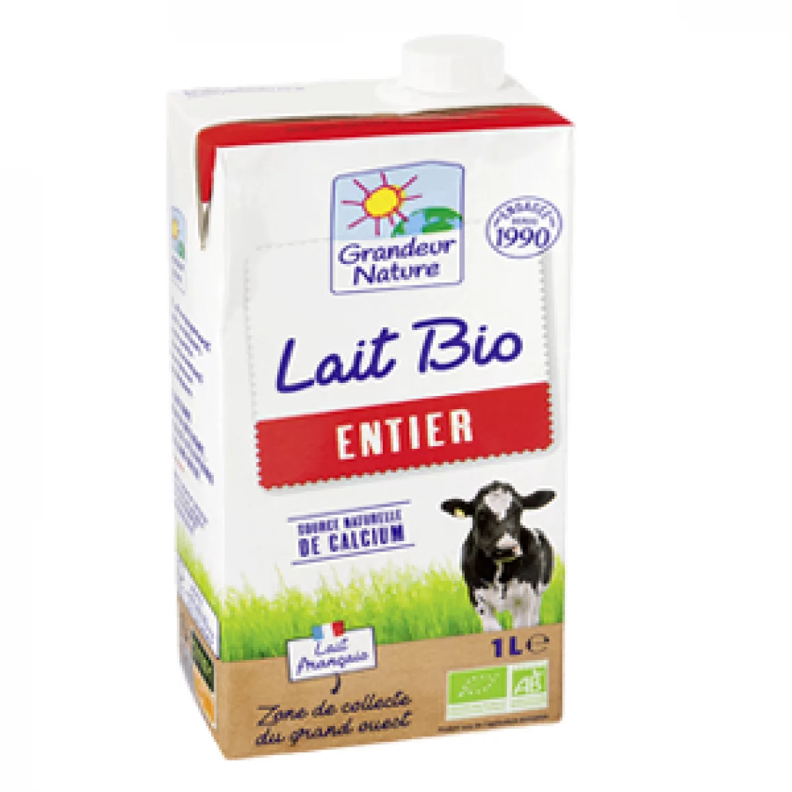 Lait Entier de Vache Pack 1Lx6 Grandeur Nature