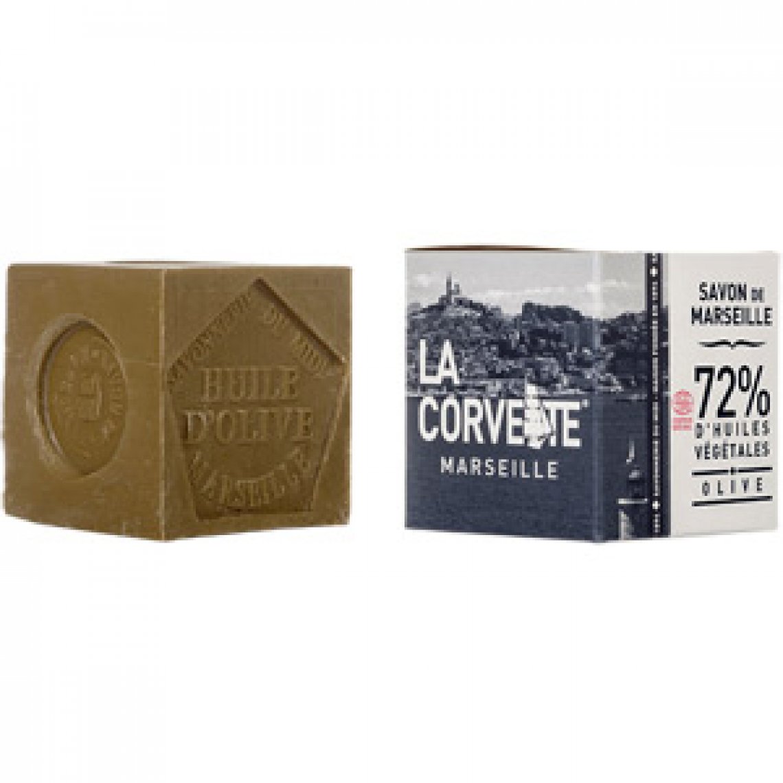 Cube Savon Marseille d'Olive - 500g - La Corvette