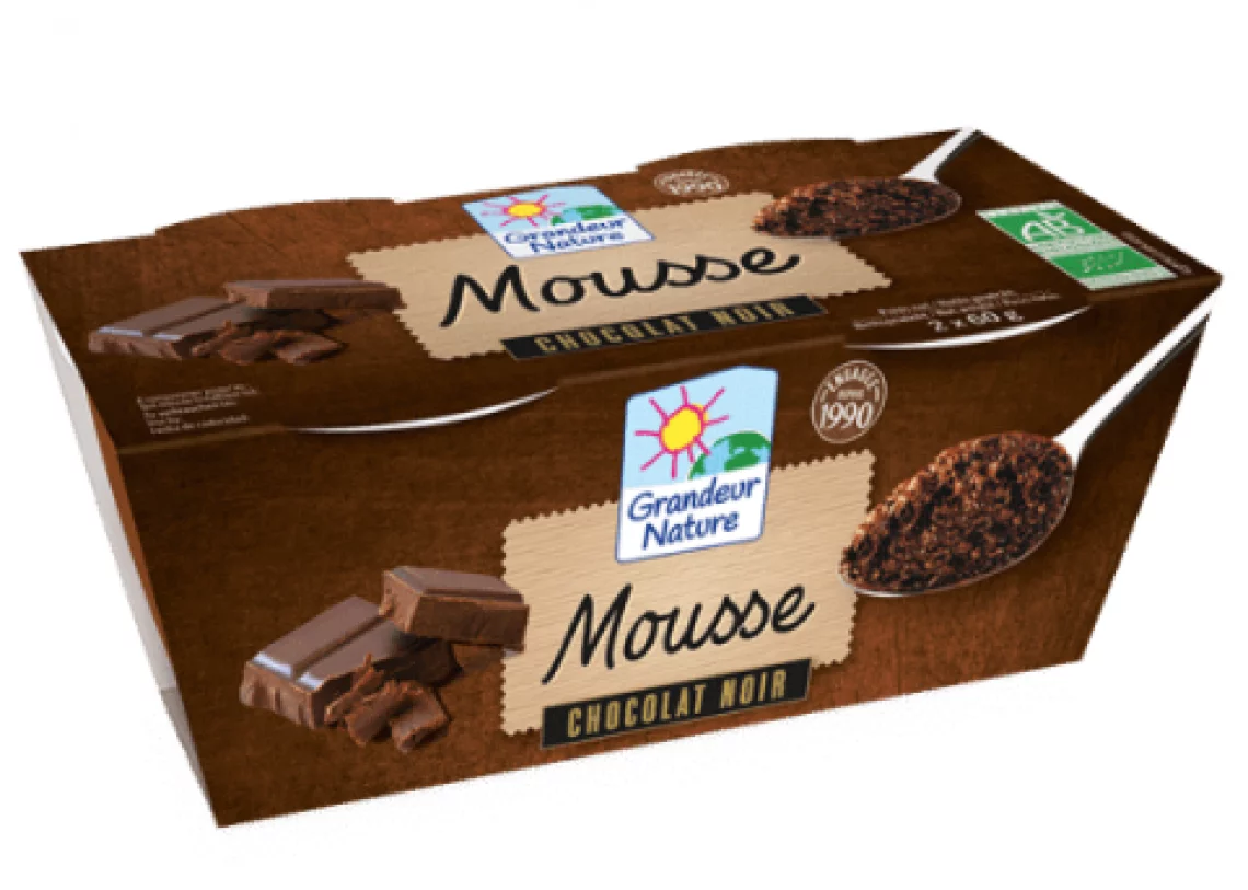 Mousse au Chocolat 2x60G Grandeur Nature