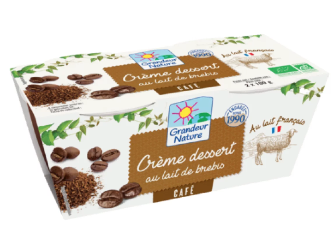 Crème Café Lait de Brebis 2x100g Grandeur Nature