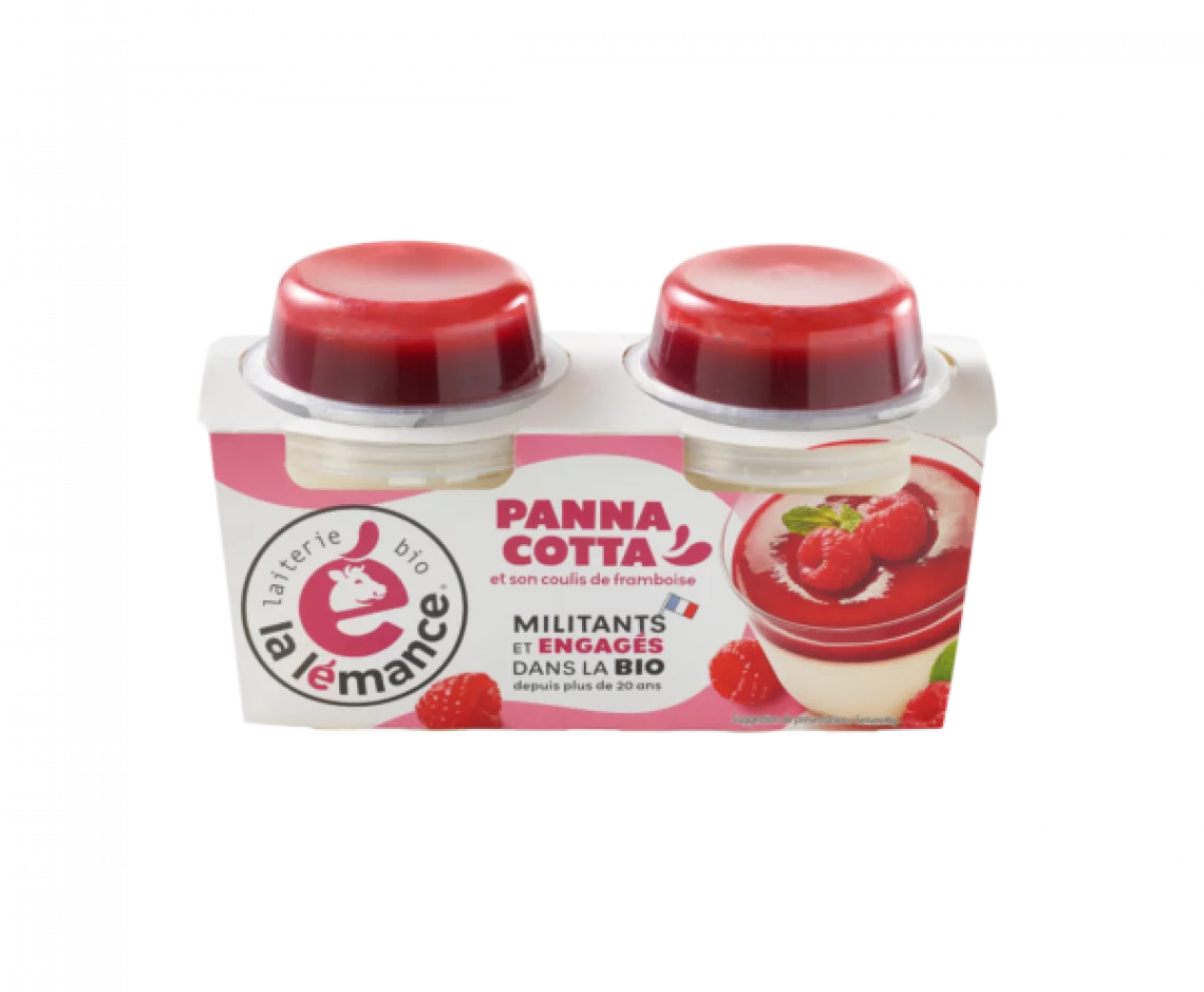Panna Cotta Coulis Framboise 2x120G La Lemance