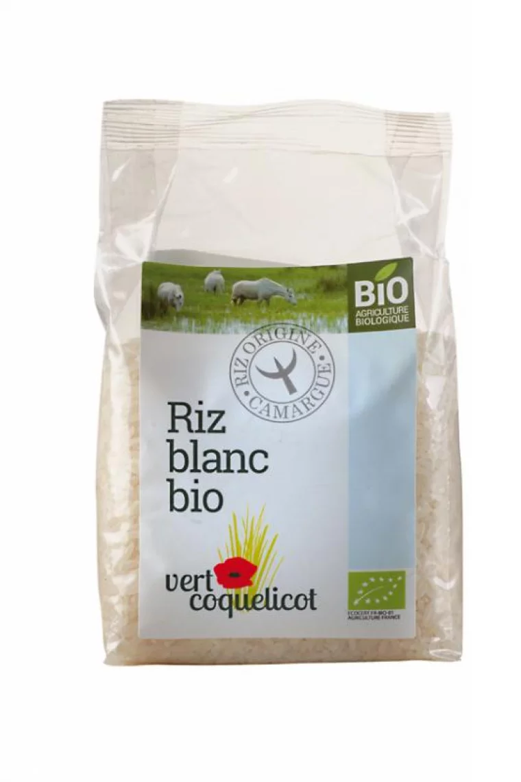 Riz Camargue Blanc 500G Vert Coquelicot
