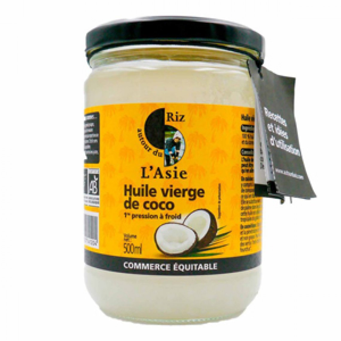 Huile de Coco Vierge - 500ML - Autour du Riz