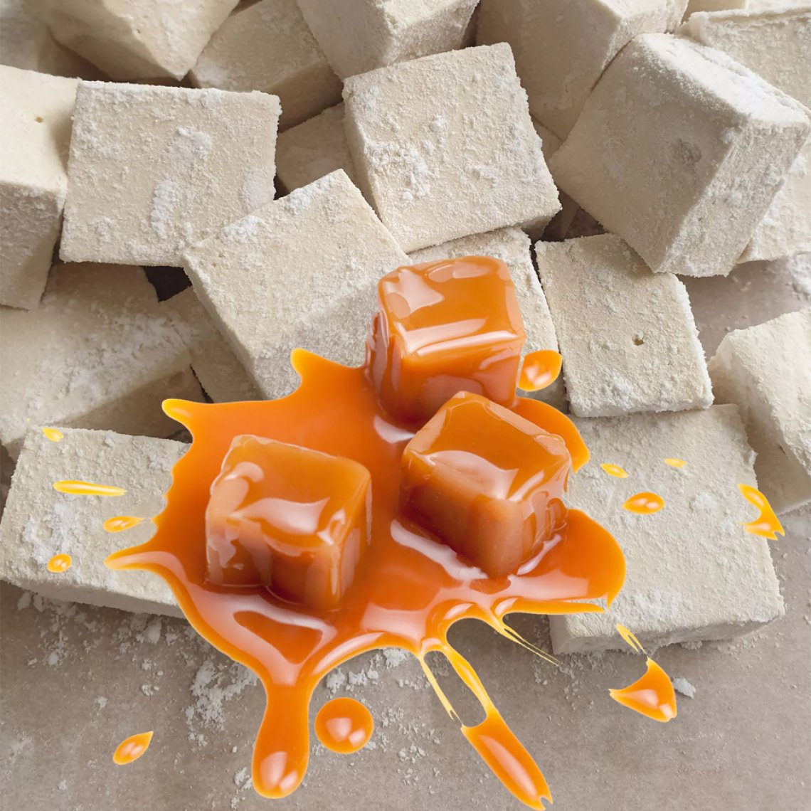 Guimauves Artisanales - Saveur Caramel Beurre Salé - Confiserie Papo