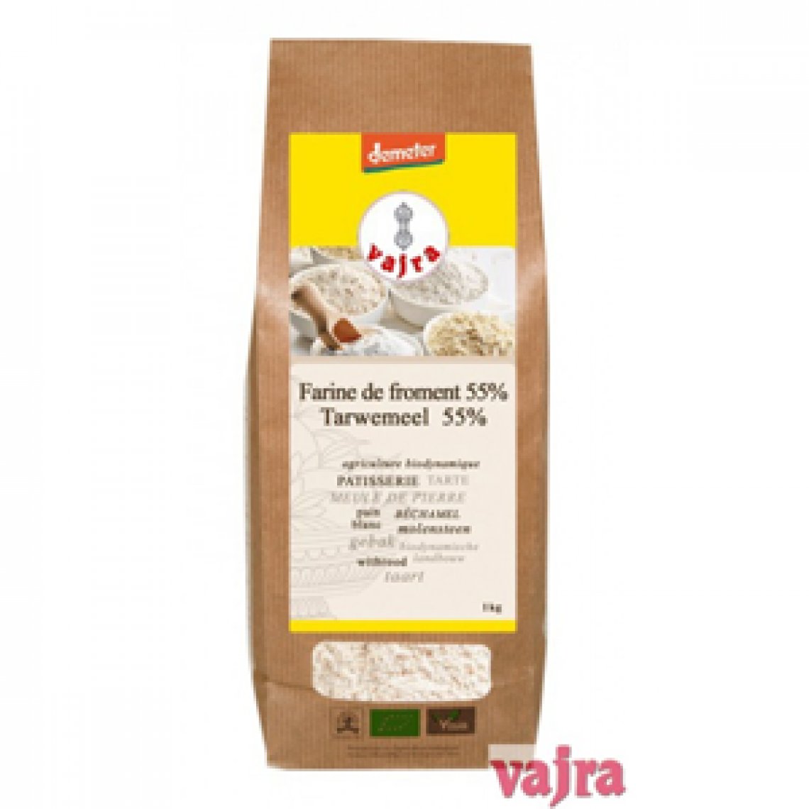 Farine de Froment 55% 1kg Demeter Vajra