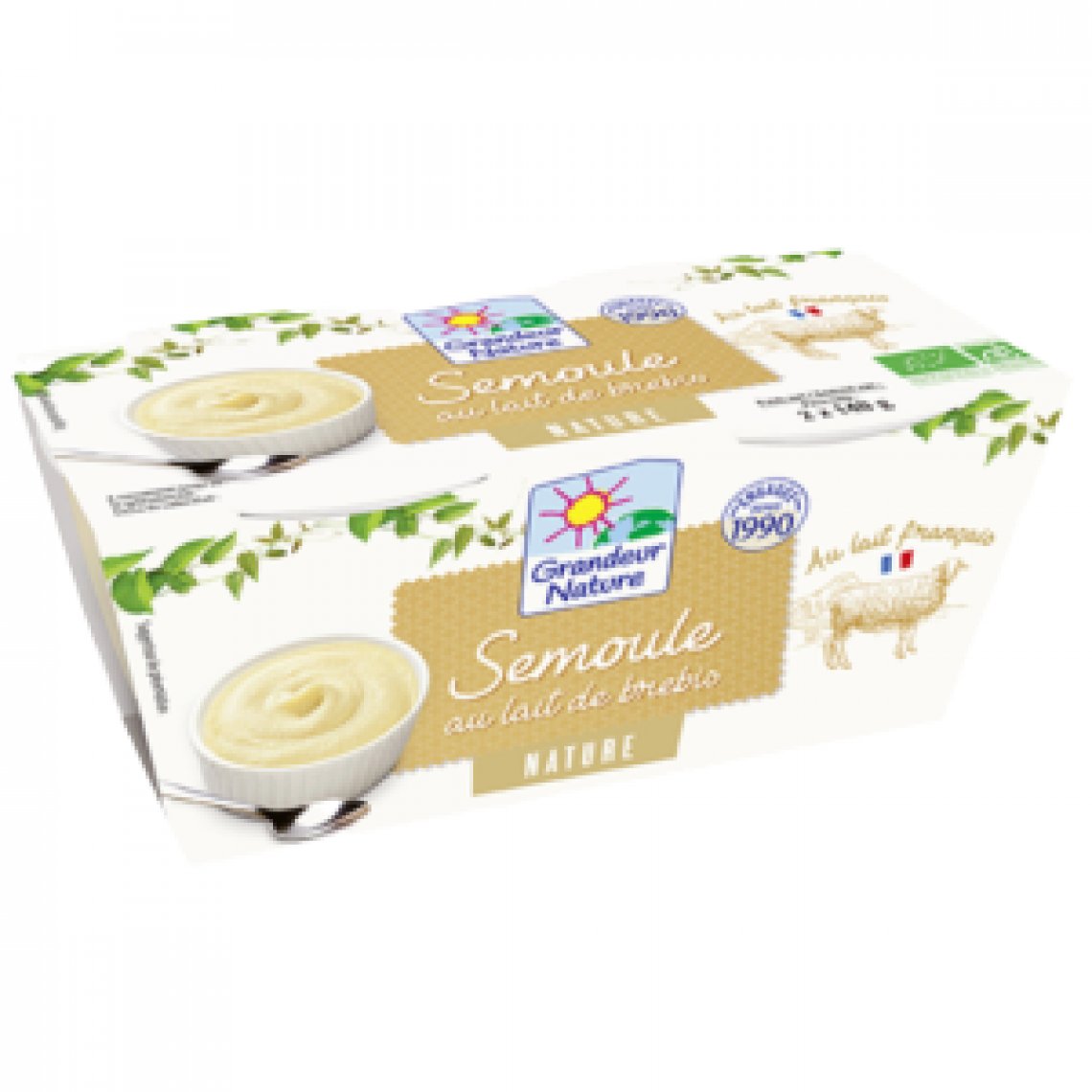 Semoule au lait de Brebis 2x140G Grandeur Nature