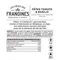 Pâtes Coquilles Artisanales Tomate & Basilic - 350G - Frangines