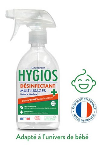 Spray désinfectant nettoyant multi-surfaces eucalyptus - 500ml - Hygios