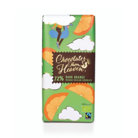 Chocolat Noir 72% Orange - 100G - Chocolates Heaven