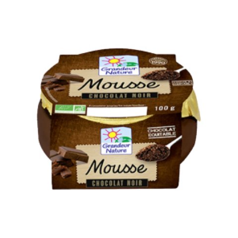 Mousse au Chocolat Noir - 1x100G - Grandeur Nature