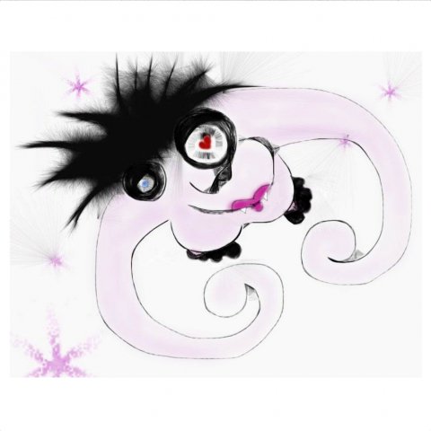 Carte l"Amour Monstre - 14,7cmx14,7cm - by cekyka.com