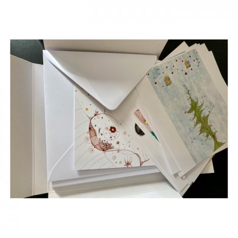 Lot Panaché de 10 Cartes - 14,7cmx14,7cm - by cekyka.com