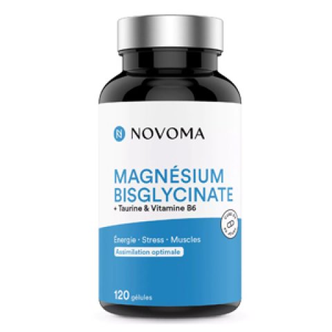 Magnesium Bisglycinate vit B6 120 gélules Novoma