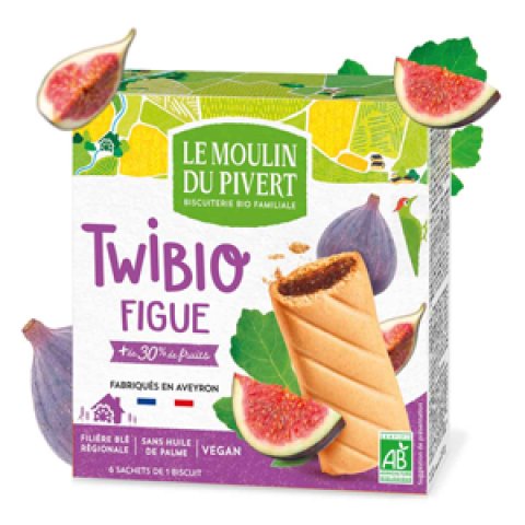 Biscuits Twibio Fourré Figue 150G Moulin du Pivert